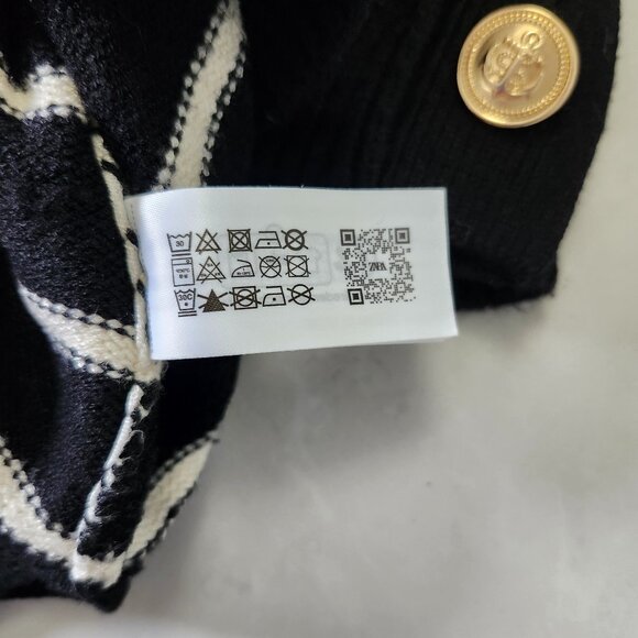 ZARA | Sailor-Striped Cardigan - Picture 10 of 11